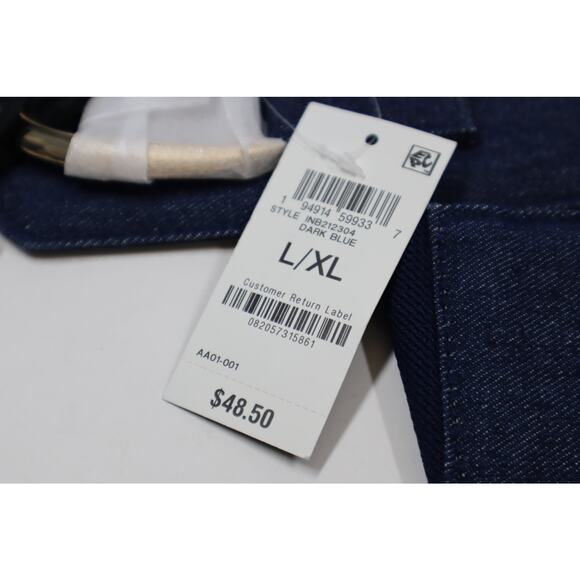 INC Dark Blue Stretch Belt with Gold Clasp‎ Size L/XL - Picture 4 of 4